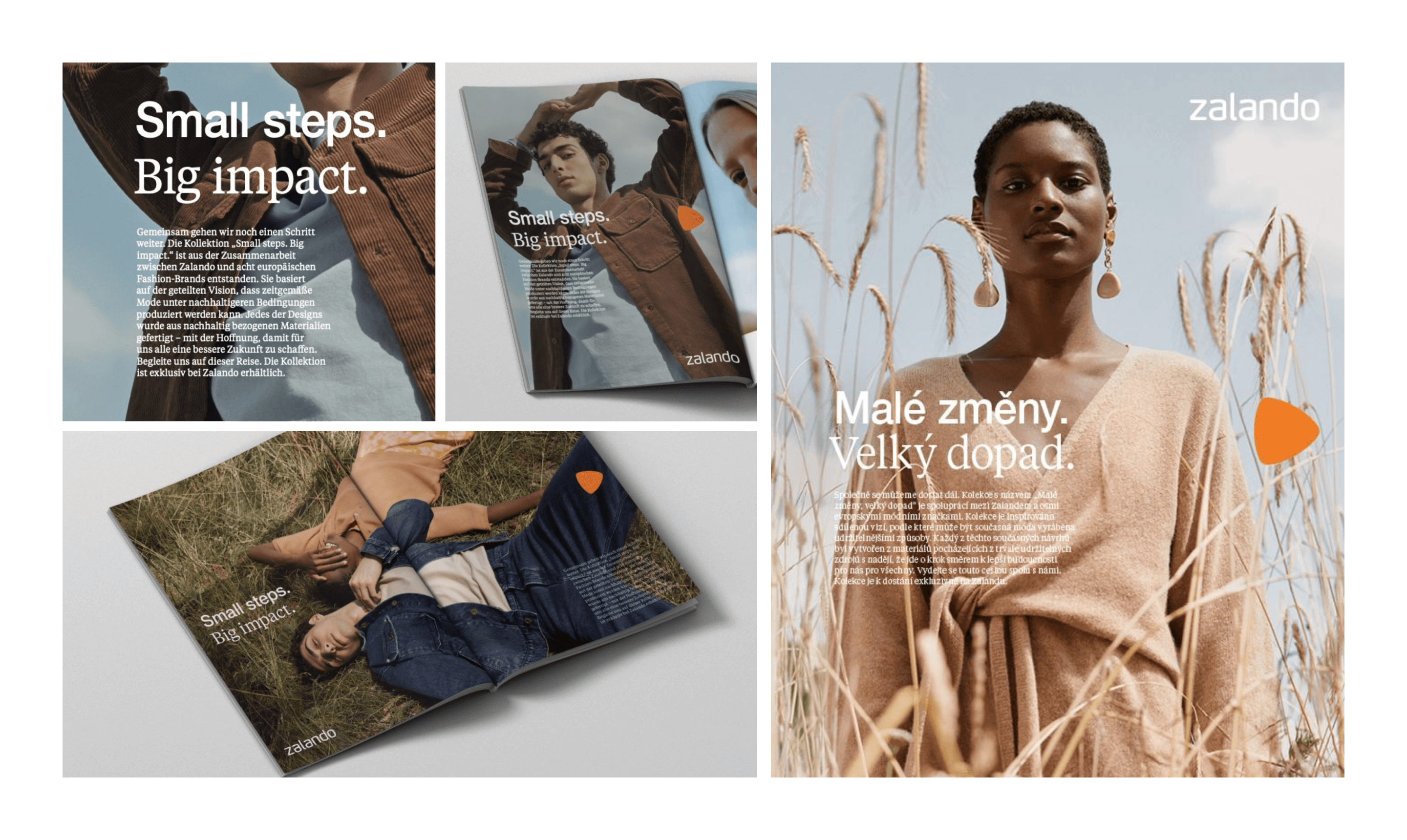 Application of the type pairing in a magazine spread. Design by Zalando's MS&C team